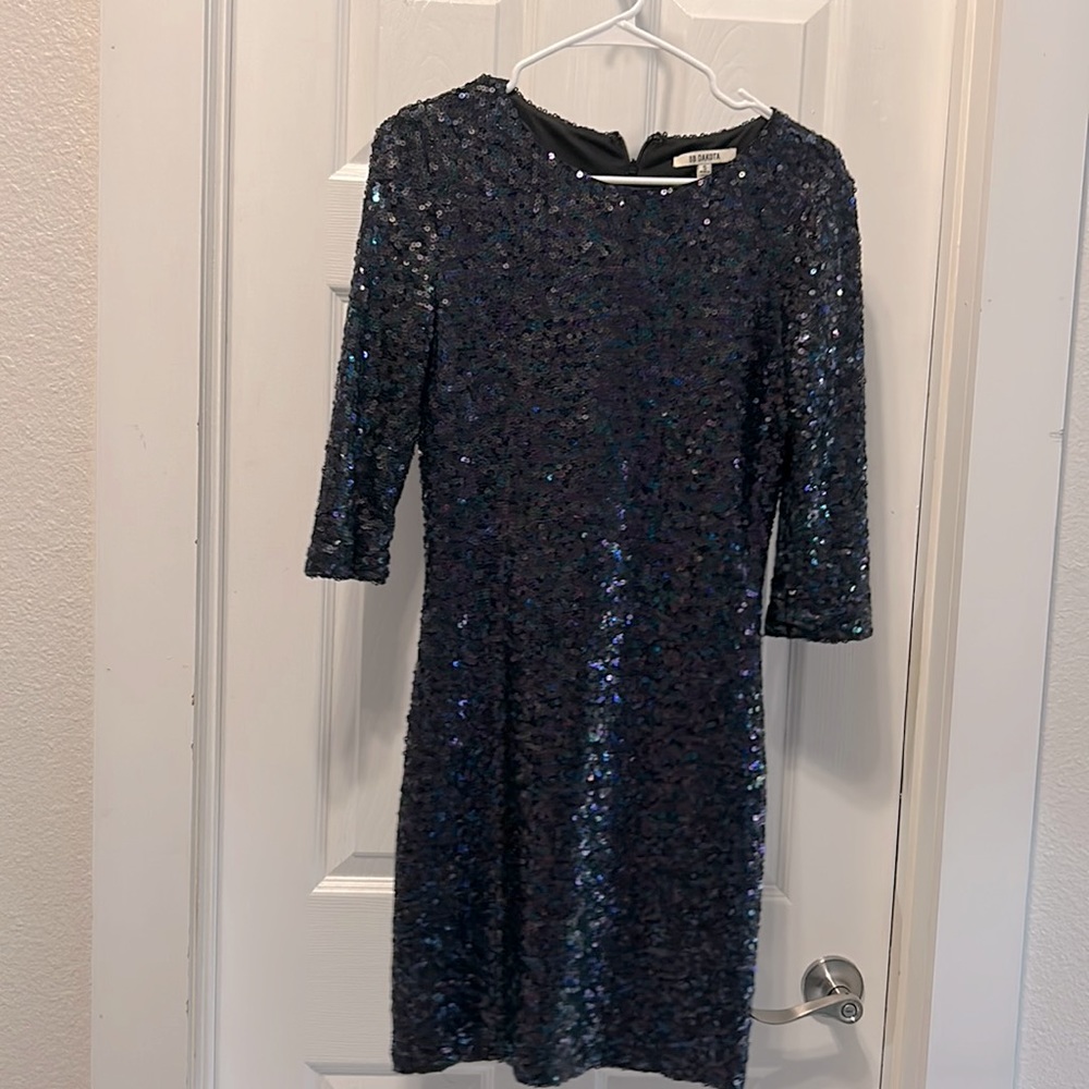 Fitted sequin dress (S)